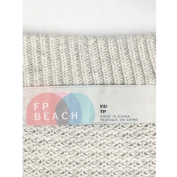 Free People Beach Hailee Sweater Top and Pant Set, Ivory Heather Grey - Size XS - Picture 7 of 16